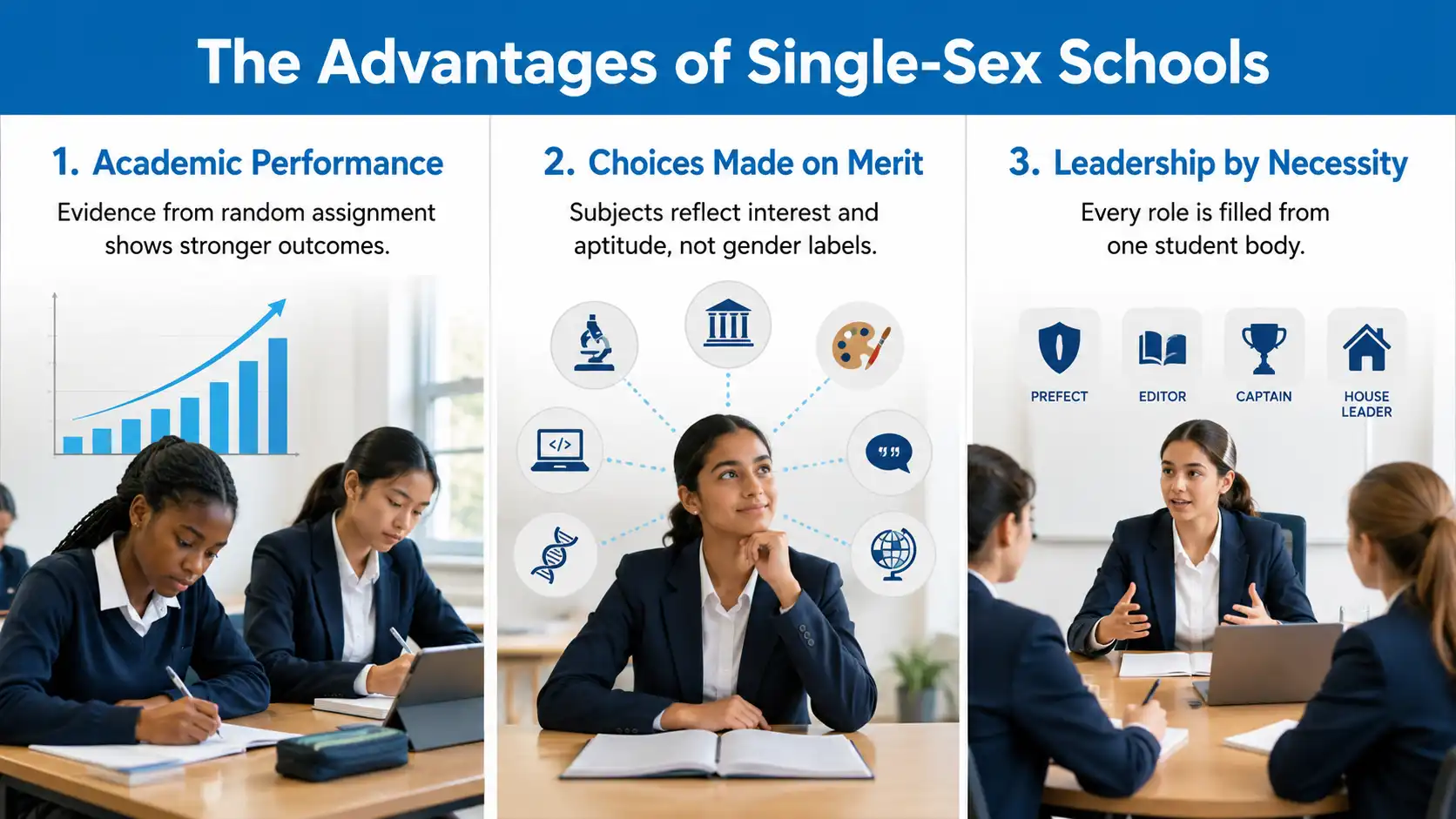 I vantaggi delle scuole separate per sesso
